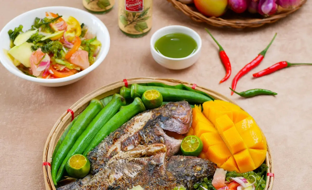 Pan-Fried Tilapia with Spicy Ensaladang Lato